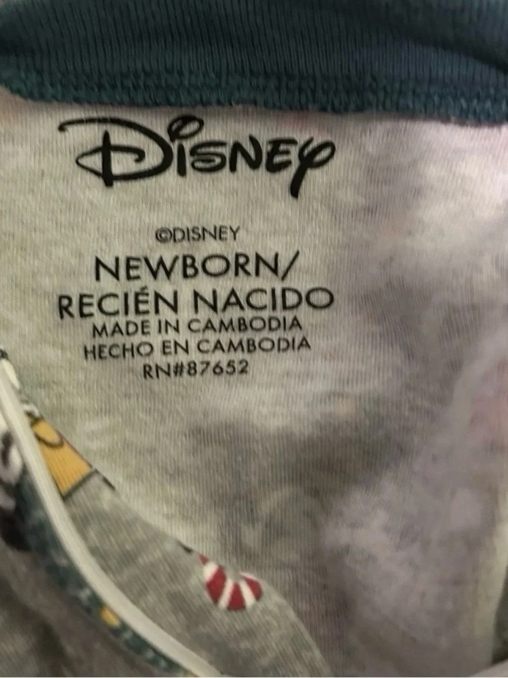 Disney Mickey Minnie Mouse Christmas Holiday Footie Pajamas Size Newborn